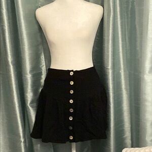 Black Button-Up Skirt